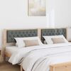 vidaXL T&ecirc;te de lit marron et gris fonc&eacute; 200 cm Bois massif en pin