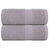 vidaXL Serviettes de toilette FROGN 2 pi&egrave;ces Gris 30x30 cm 360 g/m&sup2;