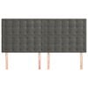vidaXL T&ecirc;te de lit Gris fonc&eacute; 200 x 5 x 118/128 cm Velours