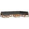 vidaXL Ensemble de canap&eacute;s d'ext&eacute;rieur 9 pc Naturel et Anthracite