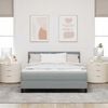 vidaXL Lit &agrave; ressorts avec matelas Gris clair 160 x 200 cm tissu