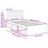vidaXL Cadre de lit Ch&ecirc;ne artisan 90 x 200 cm Pin massif