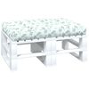 vidaXL Coussin de palette &agrave; motif de feuilles 120x80x12 cm Tissu