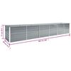 vidaXL Lit sur&eacute;lev&eacute; de jardin Acier galvanis&eacute; 480x80x77 cm Gris