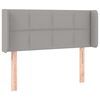 vidaXL T&ecirc;te de lit avec oreilles Gris clair 93x16x78/88 cm Tissu