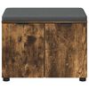 vidaXL Banc d'entr&eacute;e avec coussin Ch&ecirc;ne fum&eacute; 60 x 38 x 46 cm