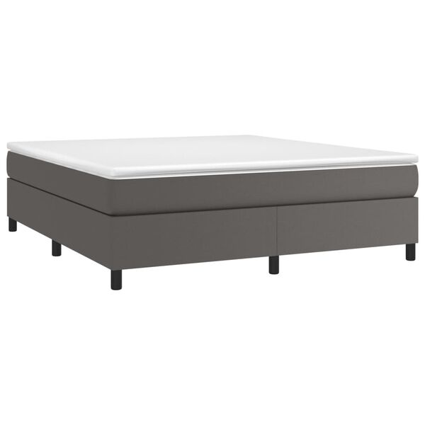 vidaXL Cadre de lit gris 180x200 cm similicuir