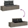 vidaXL Ensemble de canap&eacute; de jardin 13 pcs Gris Poly rotin