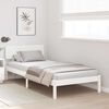 vidaXL Cadre de lit avec t&ecirc;te de lit Blanc 100 x 200 cm Pin massif