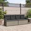vidaXL Banc de jardin avec coussin Gris polyrotin