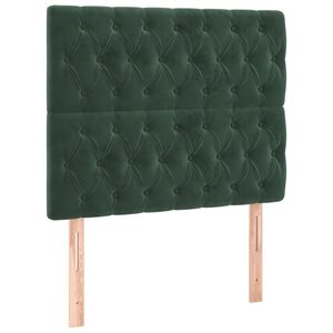 vidaXL Tête de lit Vert foncé 100x7x118/128 cm Velours