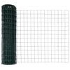 vidaXL Cl&ocirc;ture avec poteau Vert 1,2 x 25 m Acier