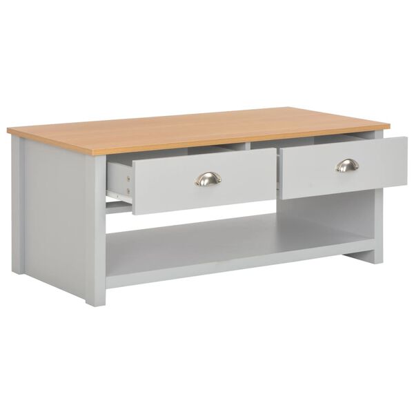 vidaXL Table basse Gris 100x50x42 cm