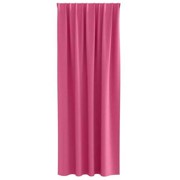 vidaXL Rideaux occultants avec anneaux 2 pcs Rose vif 260 x 140 cm