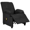 vidaXL Fauteuil de massage noir tissu microfibre