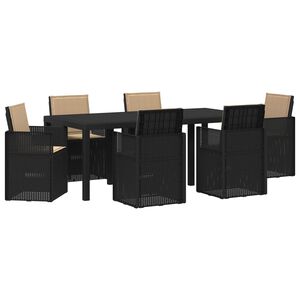 vidaXL Ensemble de salle &agrave; manger pour jardin 7 pc Anthracite et taupe
