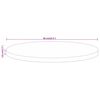 vidaXL Dessus de table &Oslash; 90x3,8 cm rond bois massif de manguier brut