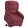 vidaXL Fauteuil inclinable &eacute;lectrique rouge bordeaux tissu