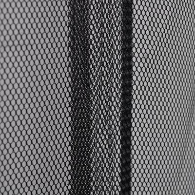 Moustiquaire rideau à 5 bandes 220 x 125 cm Noir polyester
