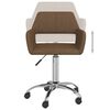 vidaXL Chaises pivotantes &agrave; manger lot de 6 marron tissu