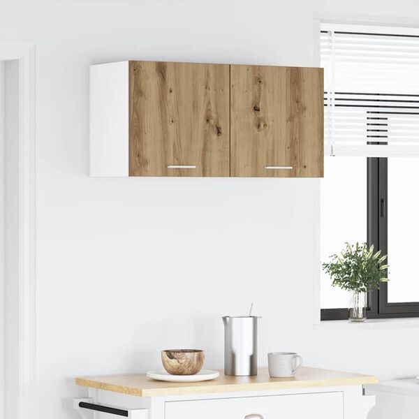 vidaXL Armoire suspendue avec stockage Ch&ecirc;ne artisanal 80 x 31 x 40 cm