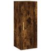 vidaXL Buffet haut Ch&ecirc;ne fum&eacute; 34,5x34x180 cm Bois d'ing&eacute;nierie