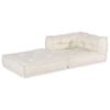 vidaXL Canap&eacute; modulaire cr&egrave;me 70x70x54 tissu