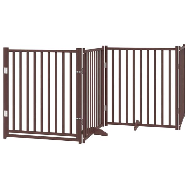 vidaXL Barri&egrave;re pour chien porte pliable 12 panneaux bois de peuplier