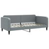 vidaXL Lit de jour avec gigogne et tiroirs gris clair 90x200 cm tissu