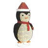 vidaXL D&eacute;coration de No&euml;l pingouin &agrave; LED Tissu de luxe 180 cm