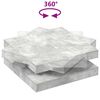vidaXL Table basse rotative &agrave; 360 degr&eacute;s gris b&eacute;ton 90x90x34,5 cm
