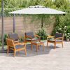 vidaXL Ensemble bistrot avec coussin 5 pcs Marron Polyester