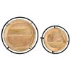 vidaXL Ensemble de table d'appoint 2 pcs bois massif de manguier