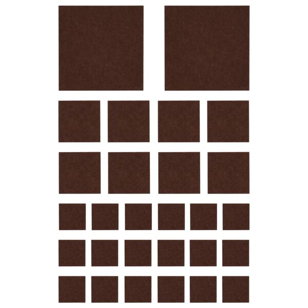 vidaXL Protecteurs en feutre de plancher 72 pcs