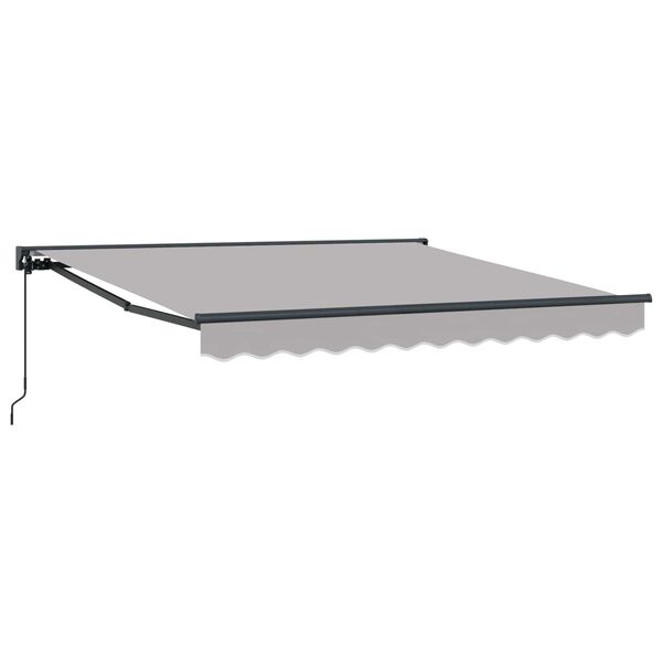 vidaXL Auvent R&eacute;tractable Gris clair 300 x 250 cm Aluminium et Tissu