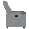 vidaXL Fauteuil inclinable &eacute;lectrique Gris clair Tissu