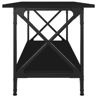 vidaXL Table basse Noir 100x45x45 cm Bois d'ingénierie et fer