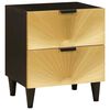 vidaXL Cabinet de chevet 2 pcs Noir et or 40 x 33,5 x 46 cm