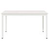 vidaXL Table de salle &agrave; manger / Table de repas Blanc 140 x 80 x 75 cm