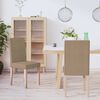 vidaXL Chaises &agrave; manger lot de 2 taupe tissu