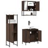 vidaXL Ensemble de meubles de salle de bain 3 pcs Ch&ecirc;ne marron