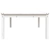 vidaXL Table de jardin blanc 121x82,5x45 cm bois massif de pin