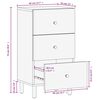 vidaXL Armoire lat&eacute;rale noir 40x33x75 cm bois massif de manguier
