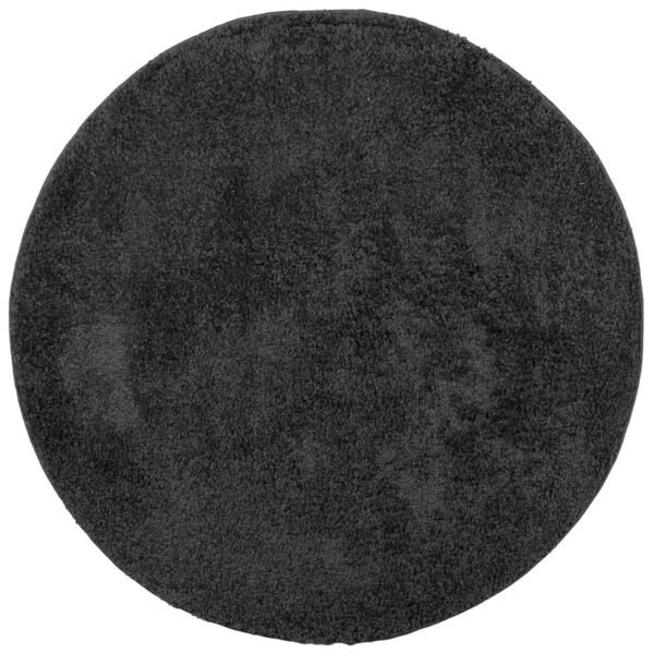 vidaXL Tapis shaggy PAMPLONA poils longs moderne anthracite &Oslash; 100 cm
