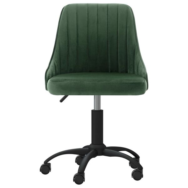 vidaXL Chaises pivotantes &agrave; manger lot de 4 vert fonc&eacute; velours