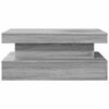 vidaXL Table basse avec lumi&egrave;res LED gris sonoma 90x50x40 cm