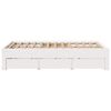vidaXL Cadre de lit sans matelas avec tiroirs 135x190 cm bois de pin