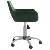 vidaXL Chaises pivotantes &agrave; manger lot de 4 Vert fonc&eacute; Velours