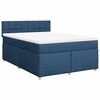 vidaXL Sommier &agrave; lattes de lit avec matelas Bleu 140x190 cm Tissu
