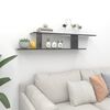 vidaXL &Eacute;tag&egrave;re TV murale Gris brillant 125x18x23 cm Bois d&rsquo;ing&eacute;nierie